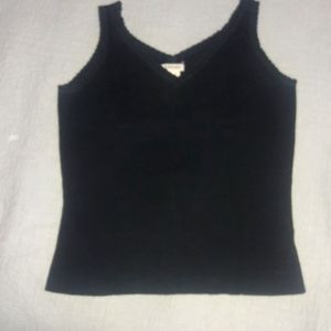 Black knit tank top large like new